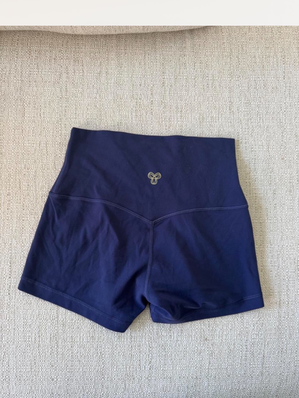 Aritzia Navy High-Waist Bike Shorts